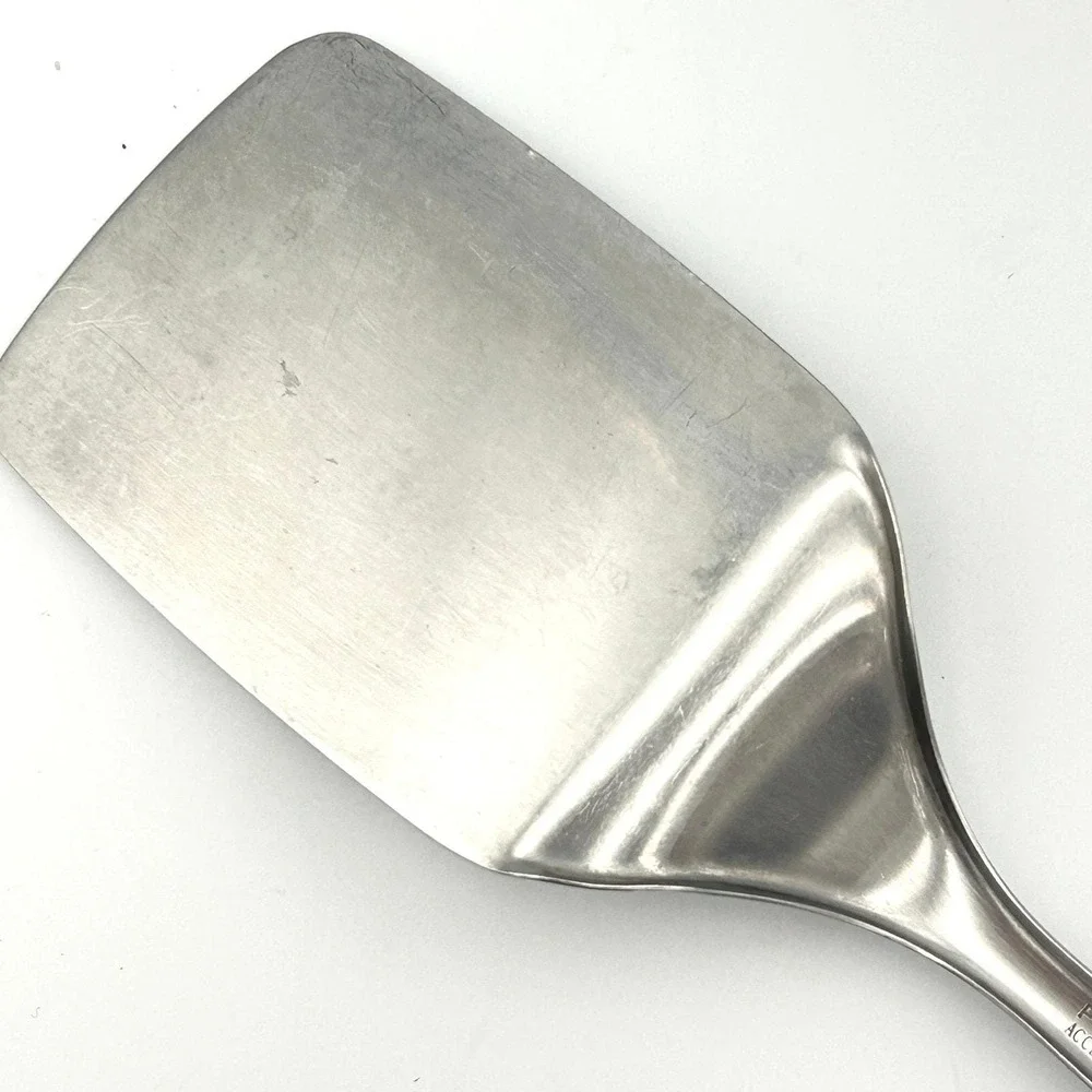 Vintage Pyrex Spatula Turner Flipper Stainless Steel Utensil White Silver 13.25